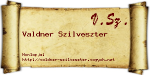 Valdner Szilveszter névjegykártya